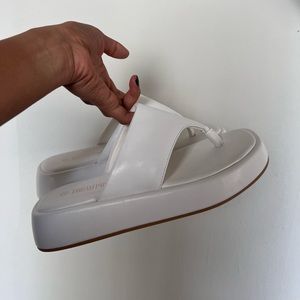 White platform thing sandals